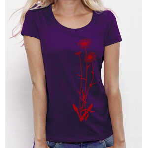 Picopoc Blumen / Lila & rot / T-Shirt für Frauen