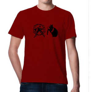 Picopoc T-Shirt Hamster & der Hamsterrad in rot