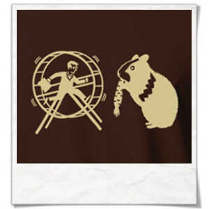 Picopoc T-Shirt Hamster und der Hamsterrad :) Braun