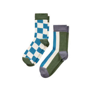 Sense Organics Kinder Socken 2er- Pack olive und blue Gr.27/30
