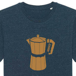 Spangeltangel T-Shirt bedruckt, Kaffee Addict, Siebdruck, Herren, Bio-Baumwolle