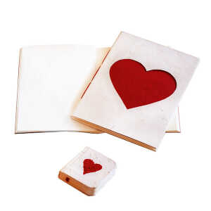 Sundara Notizbuch-Set “Love” Biobaumwoll-Papier