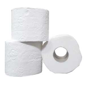 Toilettenpapier 3 Lagen 250 Blätter 9×8 rol 100% Zellulose T1 – 72 Stück