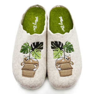 Vegane Schuhe “MayBe ® Cat Under Palms” aus recycelten PET Flaschen, fair produziert