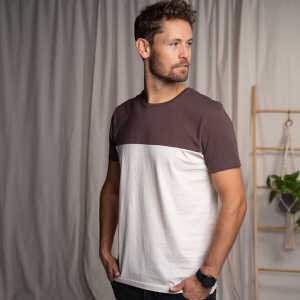 Vresh Clothing Olav – Classic Fit Colourblock T-Shirt aus Biobaumwolle