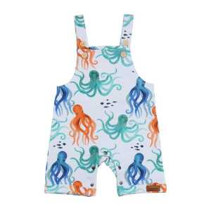 Walkiddy Funny Octopuses – Baumwolle (Bio) – Orange – Strampler ohne Arm