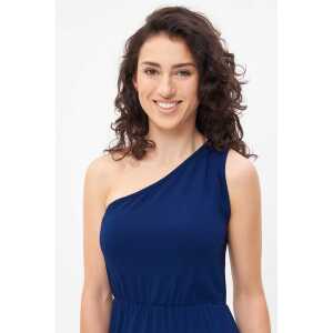 WiDDA berlin One-Sleeve Kleid UNA kobalt aus ECOVERO® Jersey
