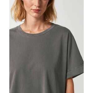 YTWOO Vintage Damen T-Shirt aus Bio Baumwolle, Oversize