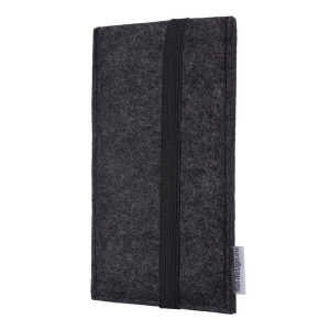 flat.design Handyhülle SINTRA natur für Samsung Galxy Note-Serie – 100% Wollfilz – dunkelgrau – Filz Schutz Tasche
