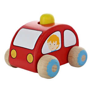 goki Spielzeugauto mit Hupe aus Birkenholz 7 x 7,5 x 6,3 cm
