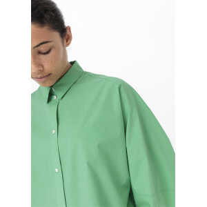 hessnatur Damen Bluse aus Bio-Baumwolle – grün – Größe M