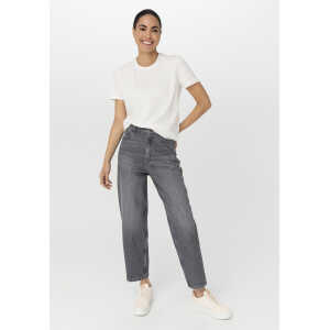hessnatur Damen Jeans NELE Mid Rise Barrel Leg aus Bio-Denim – grau – Größe 28/29