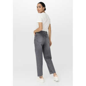 hessnatur Damen Jeans NELE Mid Rise Barrel Leg aus Bio-Denim – grau – Größe 28/29
