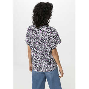 hessnatur Damen Jersey-Bluse Relaxed aus Bio-Baumwolle – lila – Größe 34