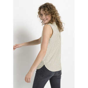 hessnatur Damen Jersey-Bluse aus Bio-Baumwolle – natur – Größe 42