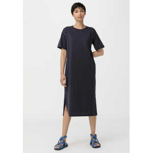 hessnatur Damen Jersey-Kleid aus Bio-Baumwolle – blau – Größe 36