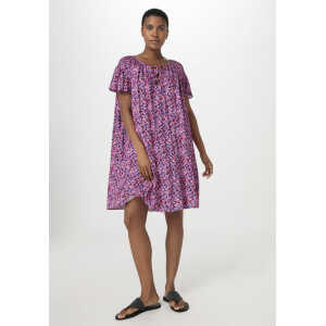 hessnatur Damen Kleid Mini Relaxed aus LENZING™ ECOVERO™ Viskose – lila – Größe L