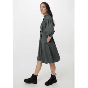 hessnatur Damen Kleid aus Bio-Baumwolle – grün – Größe 34