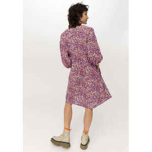 hessnatur Damen Kleid mit Empire-Linie aus LENZING™ ECOVERO™Viskose – lila – Größe 36