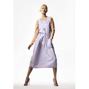hessnatur Damen WUNDERKIND X HESSNATUR Midi-Kleid aus Bio-Baumwolle – lila – Größe 34