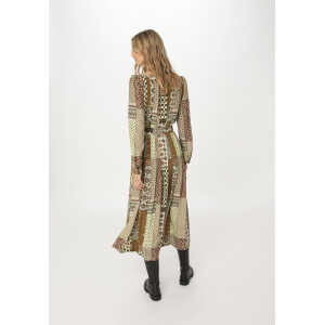 hessnatur Damen WUNDERKIND X HESSNATUR Paisley-Kleid aus LENZING™ ECOVERO™ – beige – Größe 34