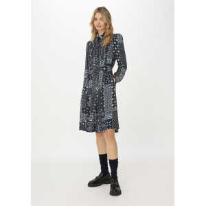 hessnatur Damen WUNDERKIND X HESSNATUR Paisley-Kleid aus LENZING™ ECOVERO™ – blau – Größe 34