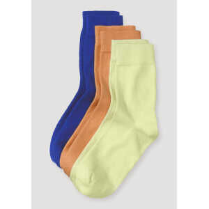 hessnatur Kinder Socken im 3er- Pack aus Bio-Baumwolle – blau – Größe 35-38