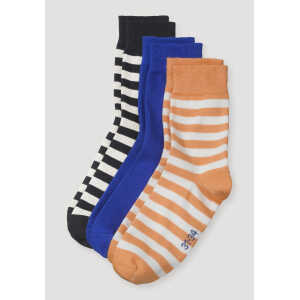 hessnatur Kinder Socken im 3er- Pack aus Bio-Baumwolle – orange – Größe 27-30