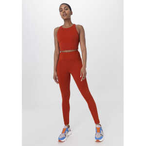 hessnatur Loungewear Leggings Fitted High Waist ACTIVE COMFORT aus TENCEL™ Modal – orange – Größe L/k
