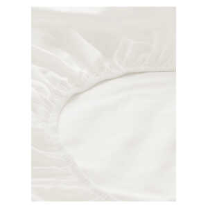 hessnatur Satin-Spannbetttuch aus Bio-Baumwolle – weiß – Größe 90-100×200 cm