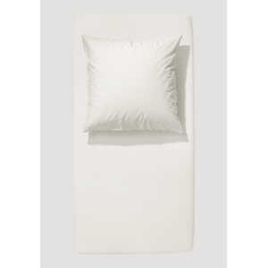 hessnatur Satin-Spannbetttuch aus Bio-Baumwolle – weiß – Größe 90-100×200 cm