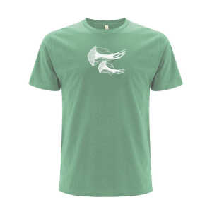 ilovemixtapes Herren T-Shirt mit Quallen aus Biobaumwolle Sage Green