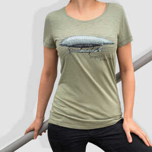 little kiwi Damen T-Shirt, “Dirigeable”, Light Khaki