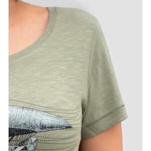 little kiwi Damen T-Shirt, “Dirigeable”, Light Khaki