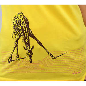 little kiwi Damen T-Shirt, “In der Savanne”, Gelb