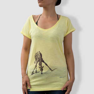 little kiwi Damen T-Shirt, “In der Savanne”, Iris Yellow