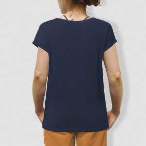little kiwi Damen T-Shirt, “Rückenwind”, Navy, locker geschnitten