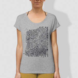 little kiwi Damen T-Shirt “Strichgestöber”, Heather Grey