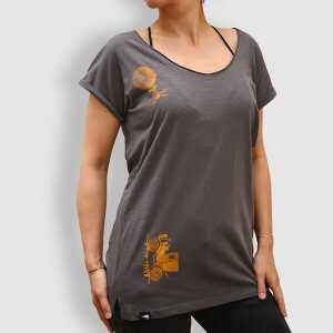 little kiwi Damen T-Shirt “Verreisen”, Anthracite