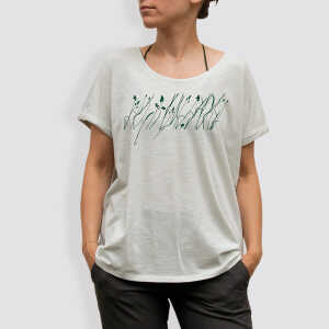 little kiwi Damen T-Shirt, “Wiese”, Weiss – Opaline/White