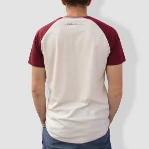 little kiwi Herren T-Shirt, “Fuchs”, Burgundy/White