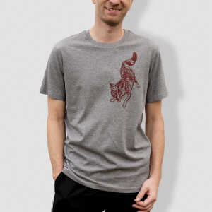 little kiwi Herren T-Shirt, “Fuchs”, Grau