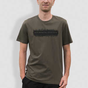 little kiwi Herren T-Shirt, “Kein Tag ohne einen Strich”, Khaki