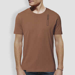 little kiwi Herren T-Shirt, “Windungen”, Caramel