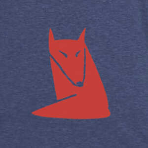 little kiwi Unisex T-Shirt, “Fuchs”, Blau – Dark Heather Indigo