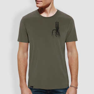 little kiwi Unisex T-Shirt, “Verwurzelt”, Khaki