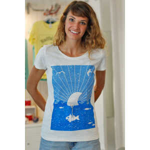 päfjes T-Shirt “Hai Fisch” Fin Flosse – Fair Wear Frauen T-Shirt